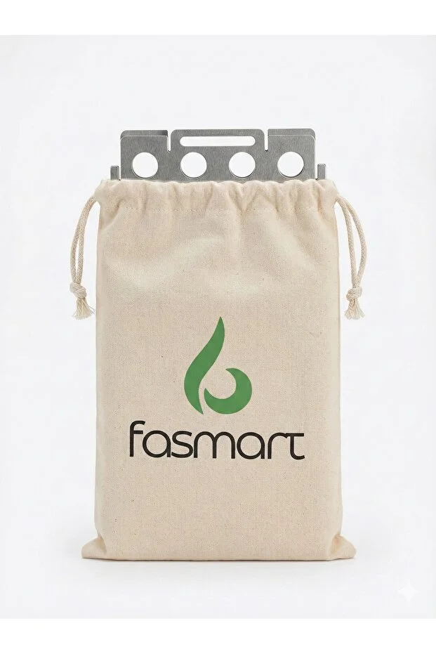 Large Ateş Kutusu / Portatif Katlanır Kamp Ocağı / Kül Tablalı & Çantalı (15x15x20 cm)